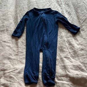 Kyte baby navy blue one piece bamboo 3-6 months